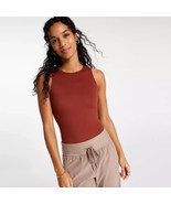 CALIA Women&#39;s Inspire Tank Bodysuit Red Brown Size XS Sleeveless Stretch - $464.90 MXN