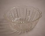 Vintage Clear Glass Custard Dish Pudding Sauce Bowl Ribbed Stars Scallop... - $9.89