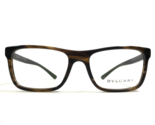 Bvlgari Eyeglasses Frames 3029 5434 Brown Horn Gold Square Full Rim 55-1... - $148.49