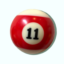 11 Pool Billiard Ball #11 2.25&quot; Red Stripe 2 1/4&quot; Standard Size Vintage ... - $13.47
