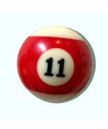 11 Pool Billiard Ball #11 2.25&quot; Red Stripe 2 1/4&quot; Standard Size Vintage ... - $13.47