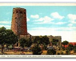 Watchtower at Desert View Grand Canyon National Park Arizona Linen Postc... - $2.92