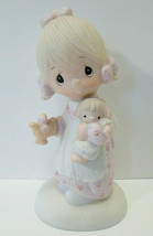 Precious Moments JESUS IS THE LIGHT E-1373/ G girl holding doll lamp no box  - £9.40 GBP