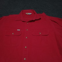 Vintage Carhartt Flannel Chamois Shirt Adult XL Red Button Up Double Pocket - $32.34