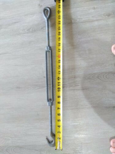 1/2" x 9" Hook Eye Galvanized Turnbuckle Drop Forged 1500Lb WLL Hook
