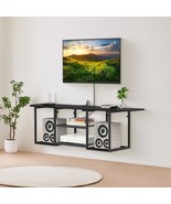 Floating Tv Stand With Power Outlet For 50 60 Inches Tv,Wall Mounted, Black - $54.94