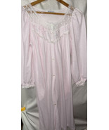 Vintage Miss Elaine Pink Flannel Nightgown Size Small Union Made USA 3547 - $47.88 CAD