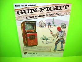GUN FIGHT Original Video Arcade Game Flyer Vintage Retro Artwork Promo - £12.76 GBP