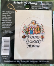 Home Sweet Home Stitch &#39;N Hang Cross Stitch Kit Card Ornament Gift Tag #... - $4.94