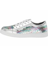 new KENNETH COLE REACTION girl&#39;s sz 2 Luna Rosie Rainbow Sequin Sneakers... - $747.67 MXN
