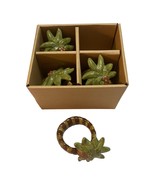 Palm Tree Napkin Rings – Bealls Palm Dinnerware, Tropical Ceramic Table ... - $322.22 MXN