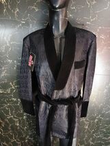 Black Velvet Smoking Robe | Kimono Style Lounge Wear - $130.00