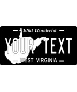 West Virginia Black White Font License Plate Custom Auto Bike Motorcycle Tag - $10.99 - $18.22
