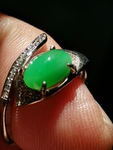 Icy Ice Green 100% Natural Burma Jadeite Jade Ring # Type A Jadeite # - £282.50 GBP