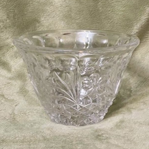 Vintage Anna Hutte DDR 24% Lead Crystal Floral Cut Design Bowl (1950s) - £21.34 GBP