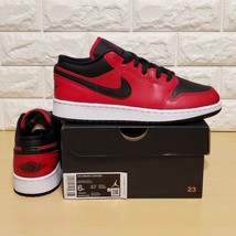 Air Jordan 1 Low GS Reverse Bred Size 6Y Red Black White - £117.97 GBP