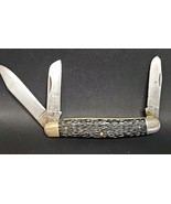 Vintage Kutmaster Stockman UTICH NY USA 3.75&quot; Folding 3 Blade Pocket Knife - $49.15 CAD