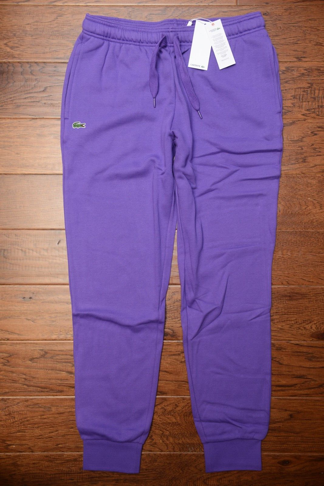 Lacoste Sport XH5528 Men's Purple Fleece Cotton Sweatpants Joggers L EU 5 - $60.38