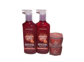 Bath and Body Works Pumpkin Apple Nourishing Soap w  Yankee Apple Pumpkin Candle - £20.71 GBP