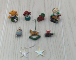 MINI Christmas tree ornaments lot Coca Cola Santa Hallmark mouse rocking... - $9.89