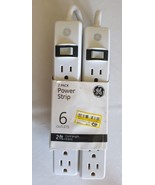 GE 6-Outlet Power Strip, 2 Pack, 2 Ft Extension Cord, Heavy Duty Plug, G... - $23.01 CAD