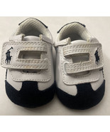 Ralph Lauren Baby Shoes Size 0 LAYETTE  White Blue Suede - $29.00