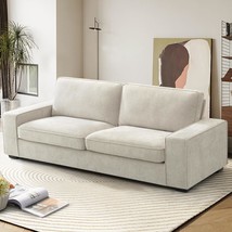 Easeland Sofa Couch, 88&quot; Chenille Loveseat For Living Room, 3 Seater, Beige - £427.19 GBP