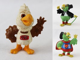 VINTAGE 1990s Giant Eagle & Pittsburgh Pirate Parrot Figure Lot of 3 - £11.68 GBP