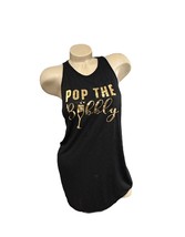 Miken Swim Black &amp; Gold CoverUp Pop The Bubbly Tunic Medium NWOT - $10.88