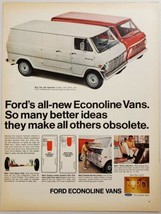 1968 Print Ad Ford Econoline Vans &amp; SuperVans Twin-I-Beam Ride &amp; V8 Engines - £11.29 GBP