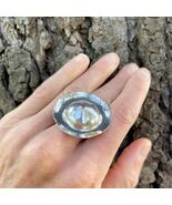 Big Modernist Silver Unisex Ring Large Silver Rings OFFeR! Gift box + Wrap - $4,523.62 MXN