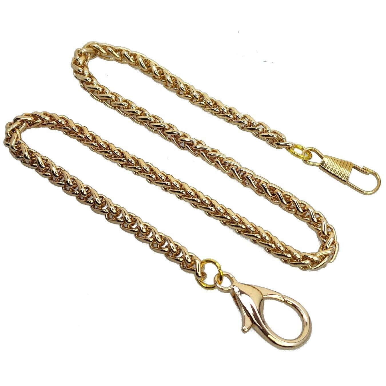 Pocket Watch Chain Gold Spiga Wheat Chain Albert Chain with Lobster Clas... - $13.99