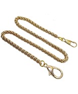 Pocket Watch Chain Gold Spiga Wheat Chain Albert Chain with Lobster Clas... - $19.05 CAD
