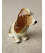 Vintage Bone China Sitting Bassett Hound Ornament - $698.94 MXN