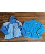 The North Face Womens Medium HyVent Shell &amp; Fleece Liner 2 in 1 Jacket Coat - £63.22 GBP