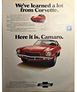 CHEVROLET CAMEROSPORT COUP-Corvette1971 VTG Print Ad!! - $11.71