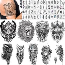 70 Sheets Long Lasting Temporary Tattoos for Adults Half Tattoos for Arm Large 3 - £18.74 GBP