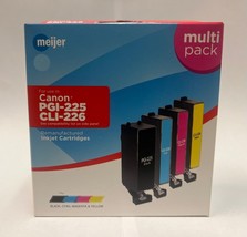Meijer Remanufactured Ink For Canon PGI-225 CLI-226 Black, Cyan, Magenta, Yellow - £10.98 GBP