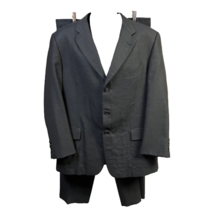 Joseph Abboud Mens Three Button Suit Gray 100% Wool Lined Short USA 42S 36 29 - £44.79 GBP