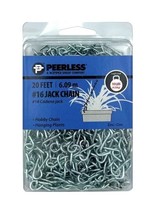 Peerless #16 Jack Chain, 20’, Zinc, Hobby Chain, Plant Hanging Chain - £13.53 GBP