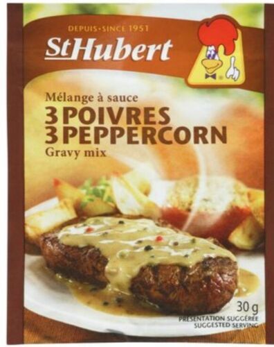 6 x St-Hubert 3 Peppercorn Gravy Sauce Mix 30g each Pouch From Canada Free Ship - £22.07 GBP