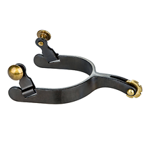 Tabelo BS Blued Steel Roping Spurs with Brass Rowel - £37.92 GBP