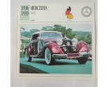 1936-1939 Mercedes -Benz 540 K Car Photo Spec Sheet Info CARD 1937 1938 - £1.63 GBP