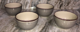 Set Of 4 Royal Norfolk 5 1/2”W Gray Swirl Stoneware Bowls-RARE-BRAND NEW... - £47.50 GBP