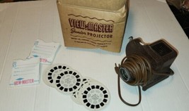 Vintage Viewmaster Projector Junior With Box Lot of Reels Kids Topics Li... - £52.74 GBP