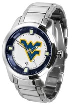 West Virginia Mountaineers Mens Titan Steel Watch - $171.00