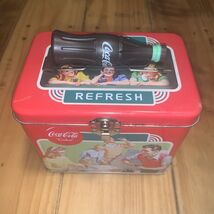 Coca Cola / Coke with Bottle Handle Metal Latched Mini Lunch Box - $10.05