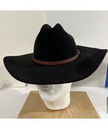 Vtg Resistol Badlands 4X Beaver Self Conforming Cowboy Hat Black 4&quot; Brim... - $104.91 CAD