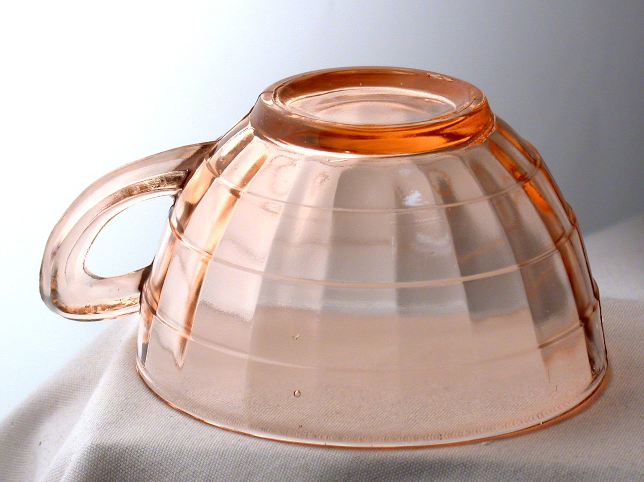 Anchor Hocking Block Optic Pink Depression Glass Tea Cup Item image 3