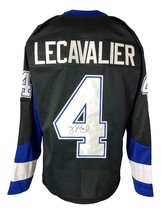 Vincent Lecavalier Tampa Bahía Firmado Negro Camiseta Hockey JSA ITP - £129.74 GBP